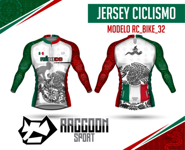 jersey ciclismo Manga larga -raccoon sport tela deportiva fresca y resistente