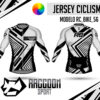 jersey ciclismo Manga larga -raccoon sport tela deportiva fresca y resistente