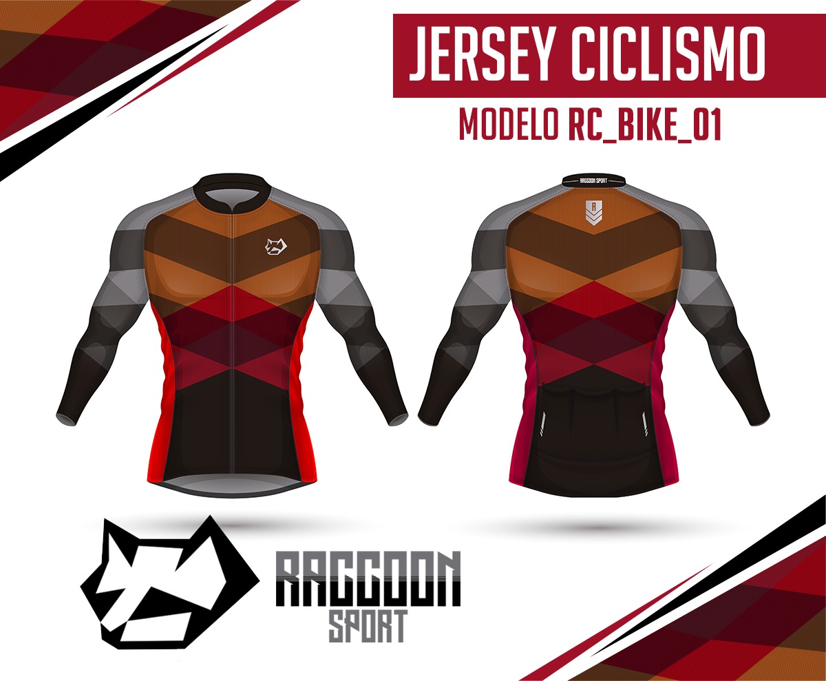 jersey ciclismo manga larga raccoon sport