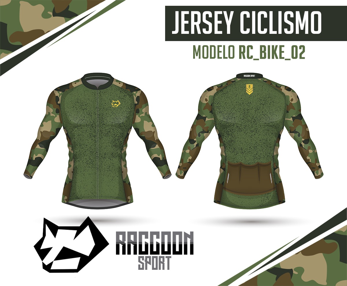 jersey ciclismo manga larga raccoon sport