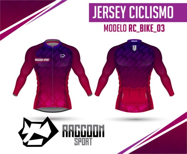 jersey ciclismo manga larga raccoon sport