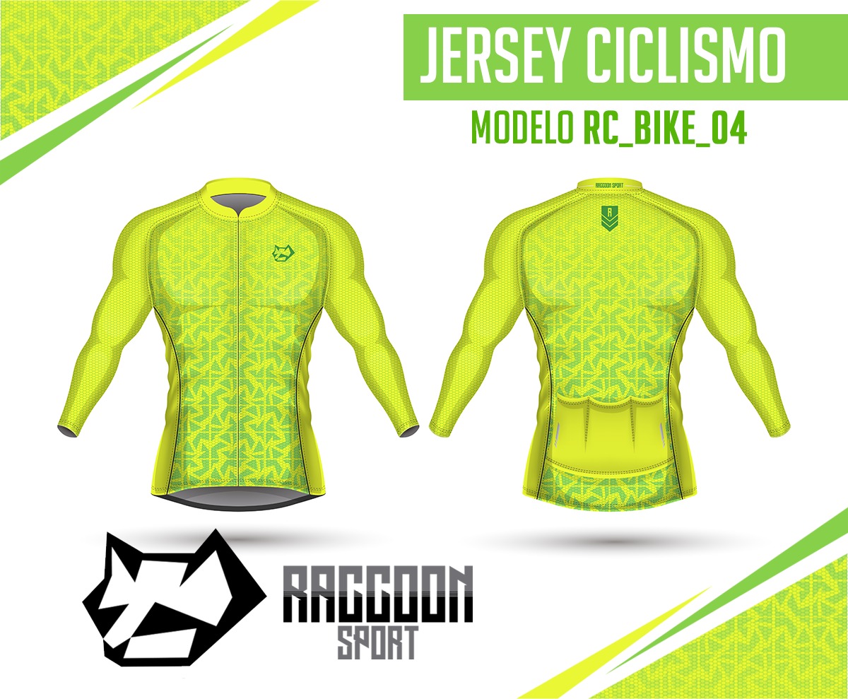 jersey ciclismo manga larga raccoon sport