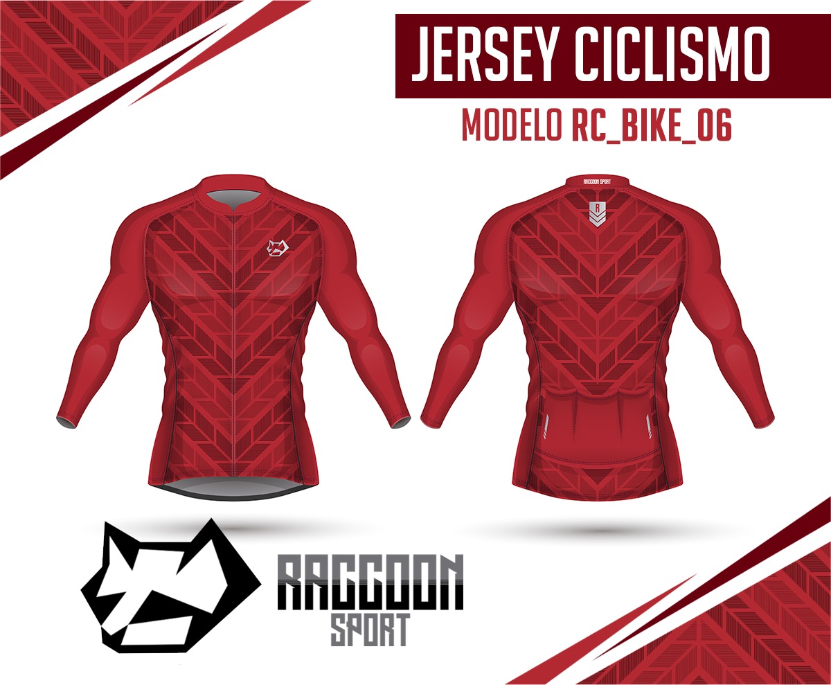 jersey ciclismo manga larga raccoon sport