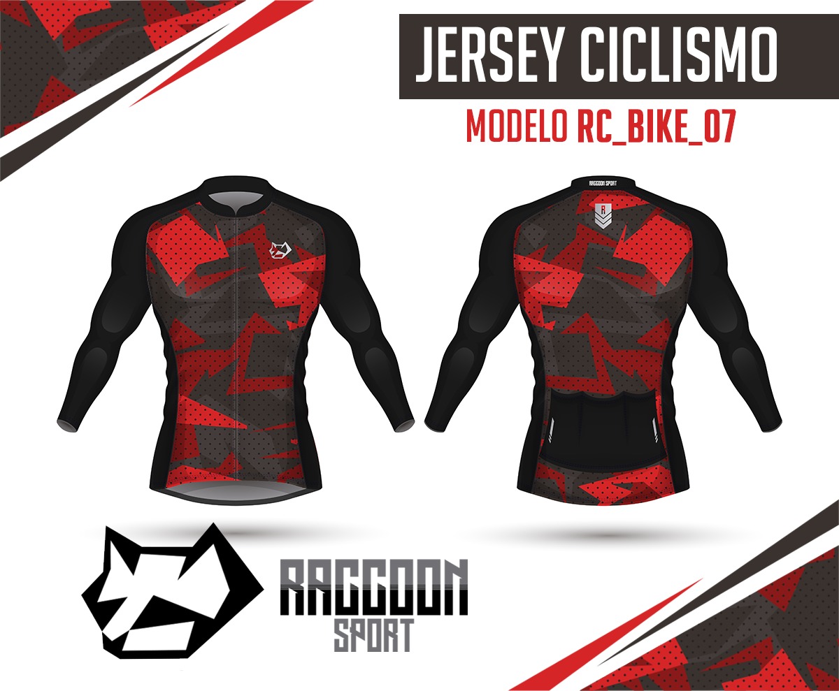 jersey ciclismo manga larga raccoon sport