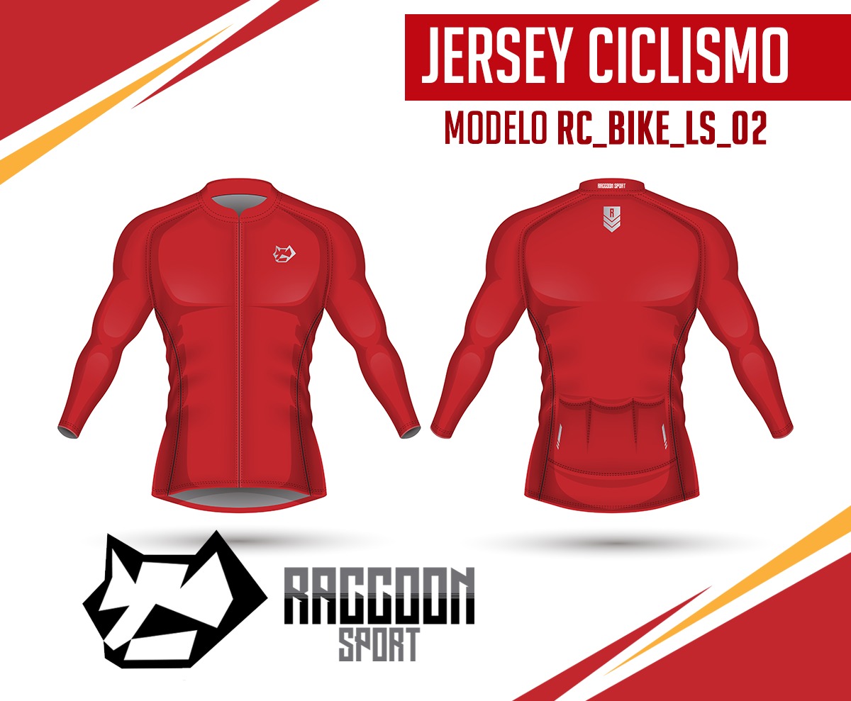 jersey ciclismo manga larga raccoon sport