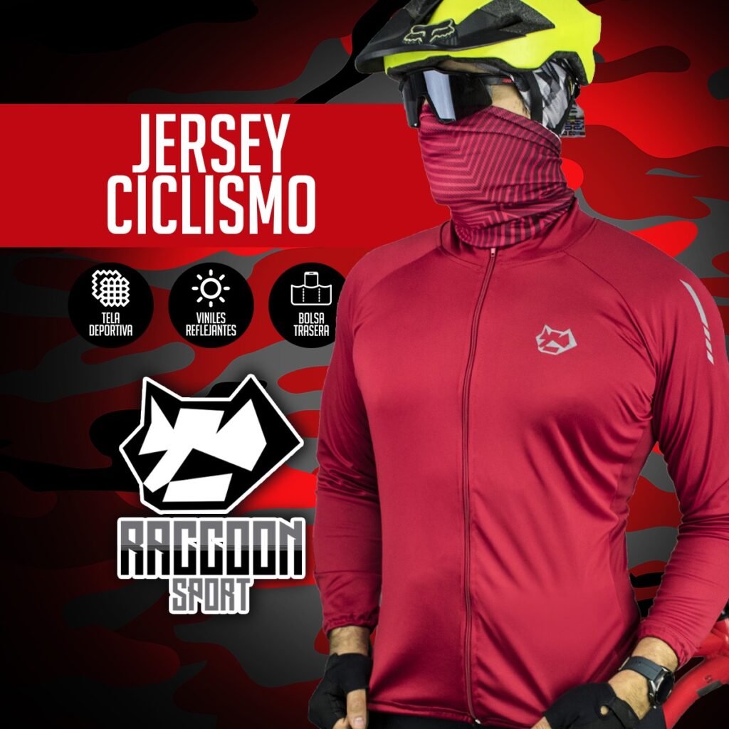 jersey ciclismo manga larga raccoon sport