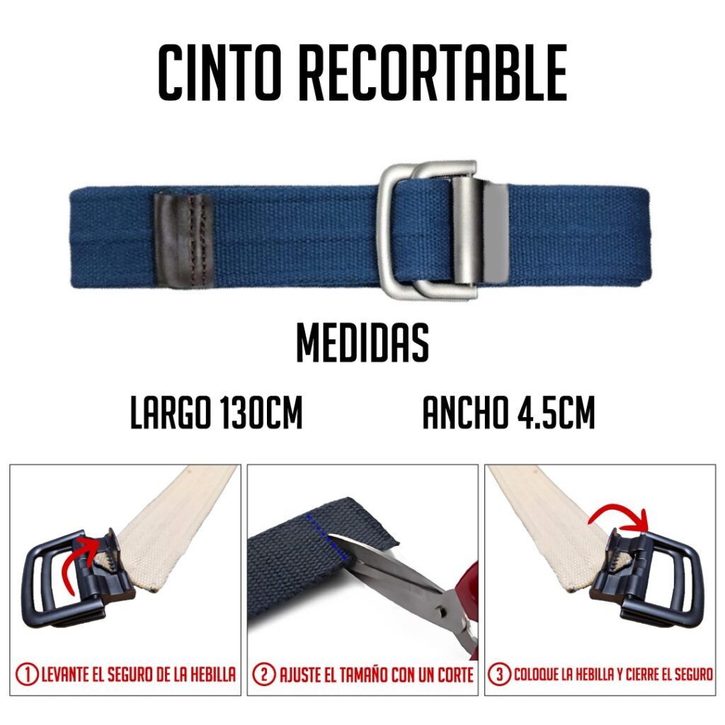 Cinturón de lona recortable raccoon sport