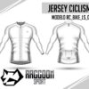 jersey ciclismo Manga larga -raccoon sport tela deportiva fresca y resistente