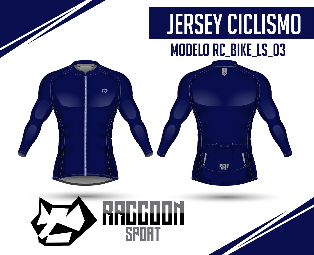 jersey ciclismo Manga larga -raccoon sport tela deportiva fresca y resistente
