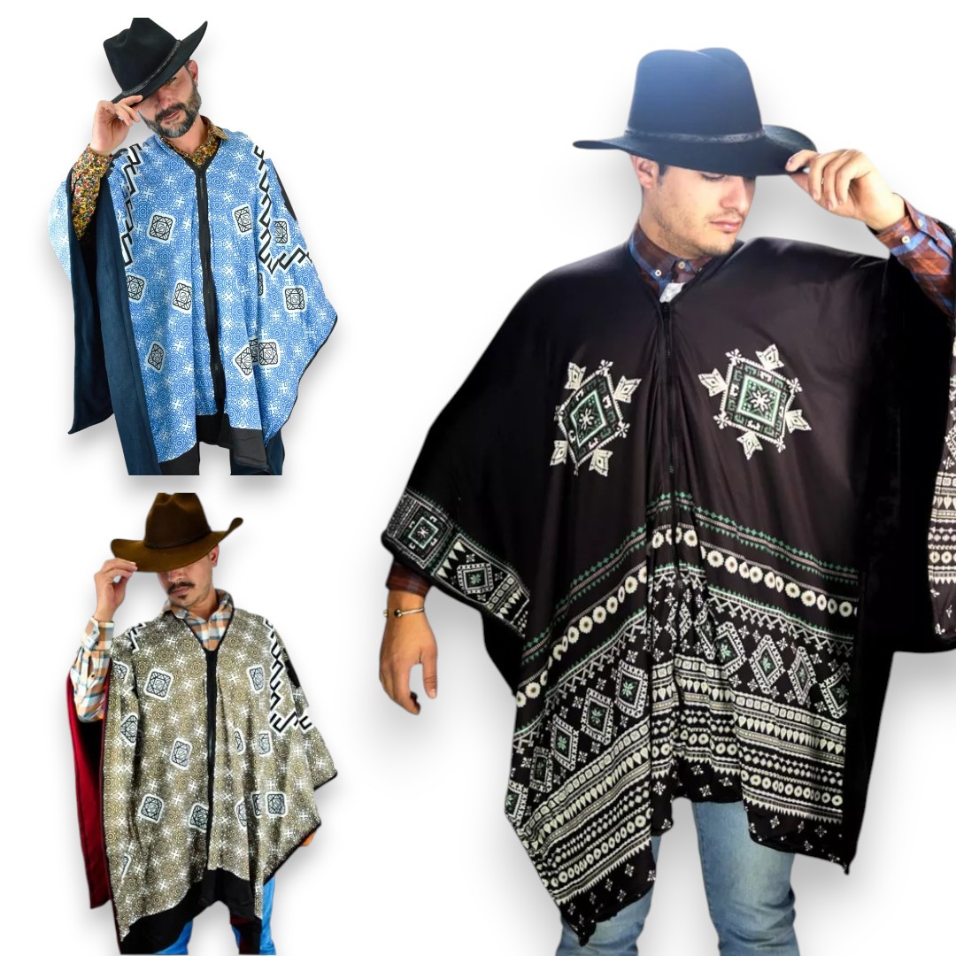 Poncho Unisex Gabán, Jorongo Unitalla La Pura Leche- Poncho Unisex Gabán, Jorongo Unitalla La Pura Leche-