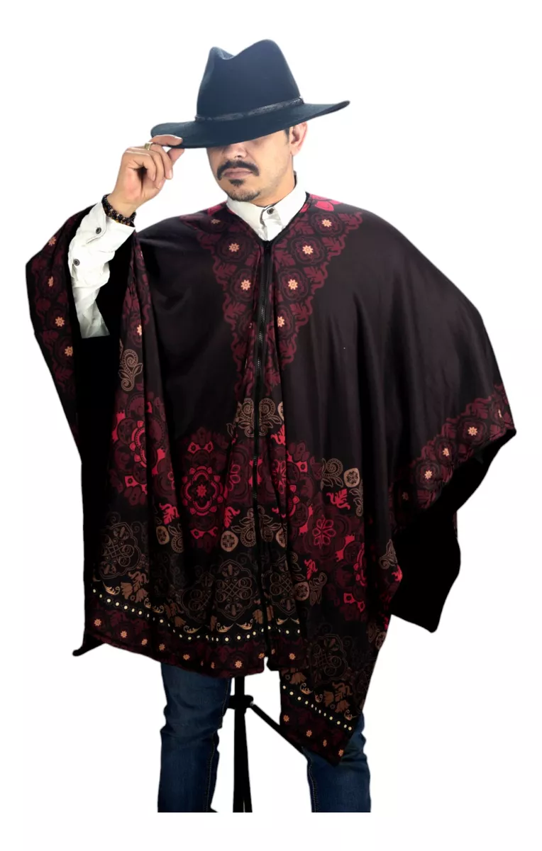 FRACTAL-03.. Poncho Unisex Gabán, Jorongo Unitalla La Pura Leche- Poncho Unisex Gabán, Jorongo Unitalla La Pura Leche-