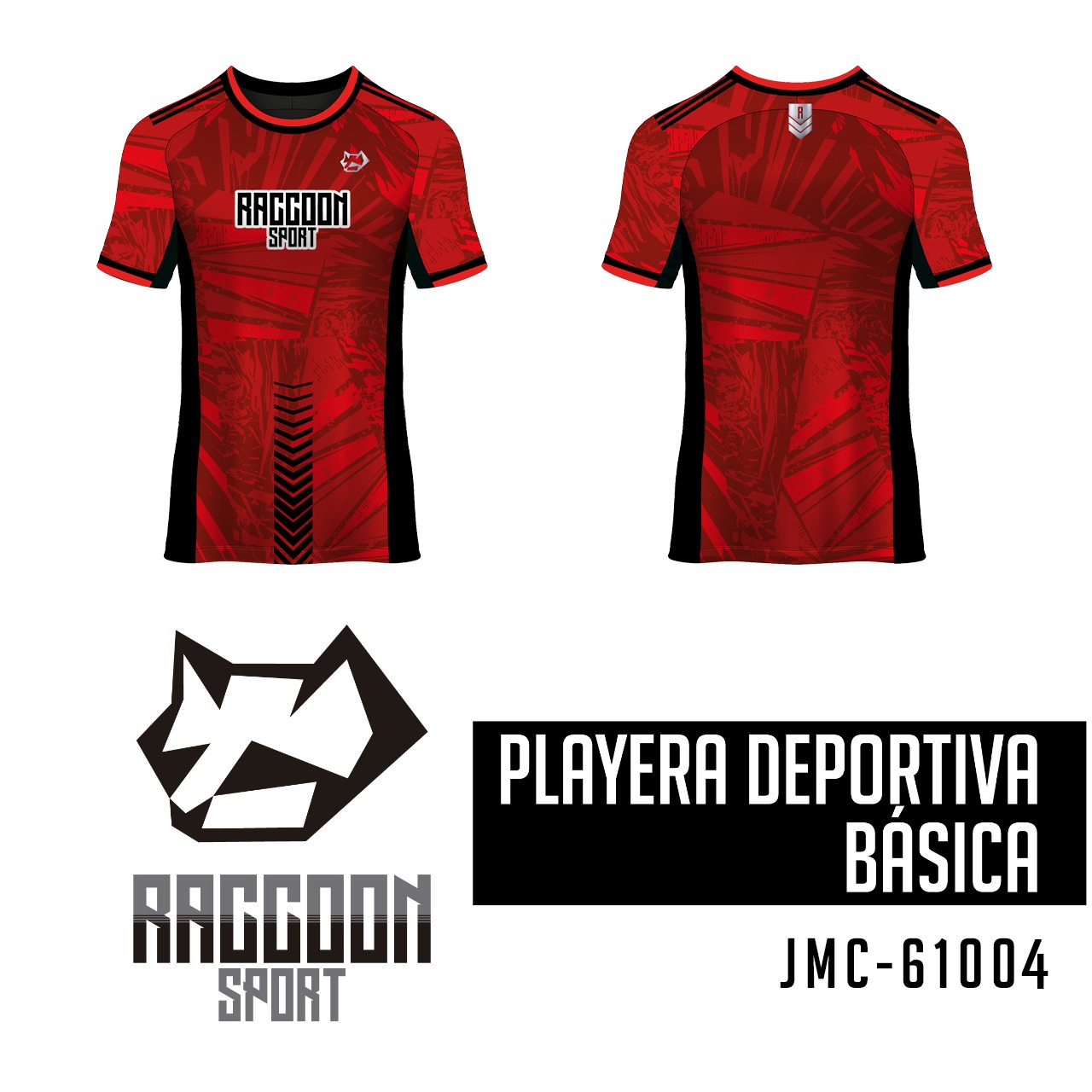 JMC-61004 playera deportiva raccoon sport manga corta diseños estampados para futboll playera deportiva raccoon sport manga corta diseños estampados para futboll