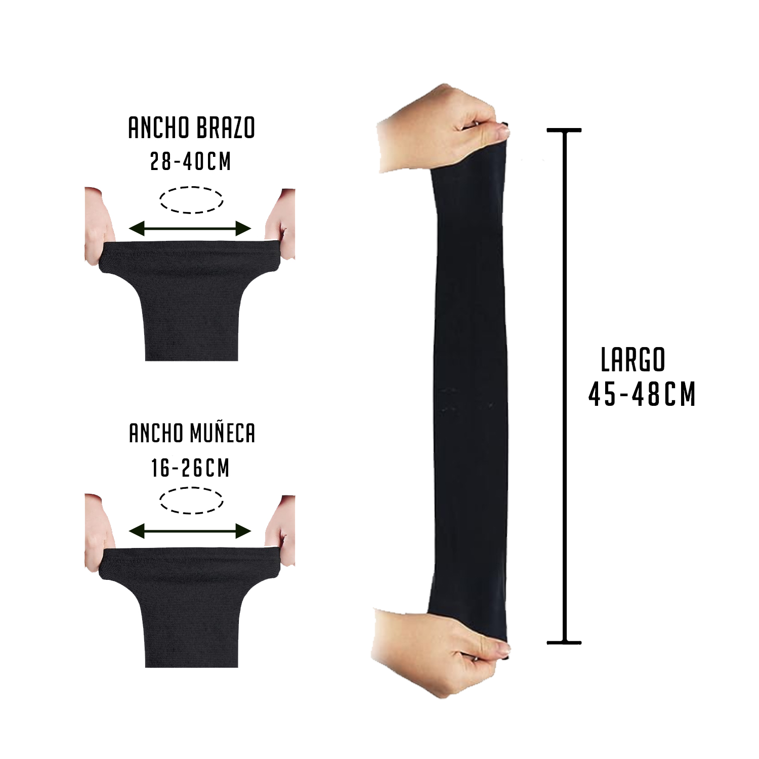 MEDIDAS MANGA LO QUE ESTIRA