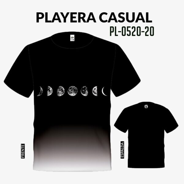 Playera de la luna, playera estampada - La pura leche