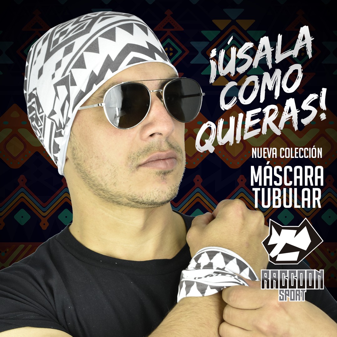 MASCARA TUBULAR - BANDANA - TIPO BUFF- RACCOON SPORT