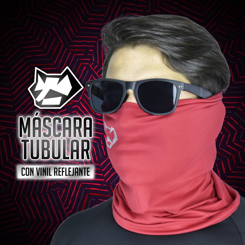 mascara tubular, bandana tipo buff lisos mayoreo raccoon sport