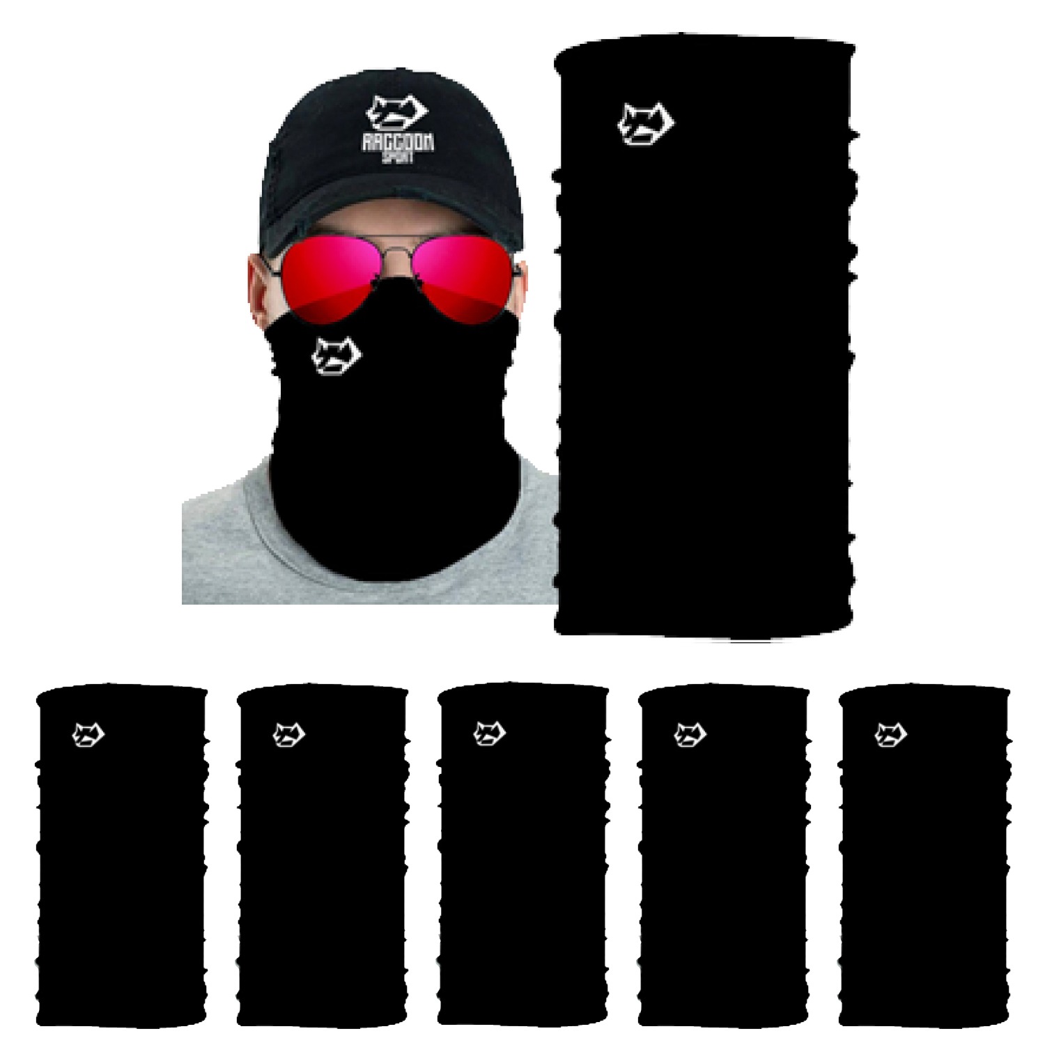 mascara tubular quequete de 5 piezas, paquete de 10 piezas