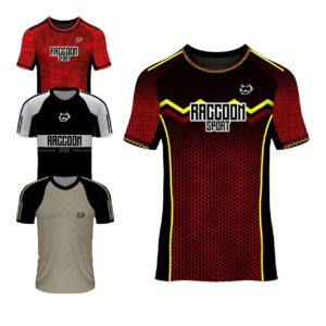 playera deportiva raccoon sport manga corta diseños estampados para futboll