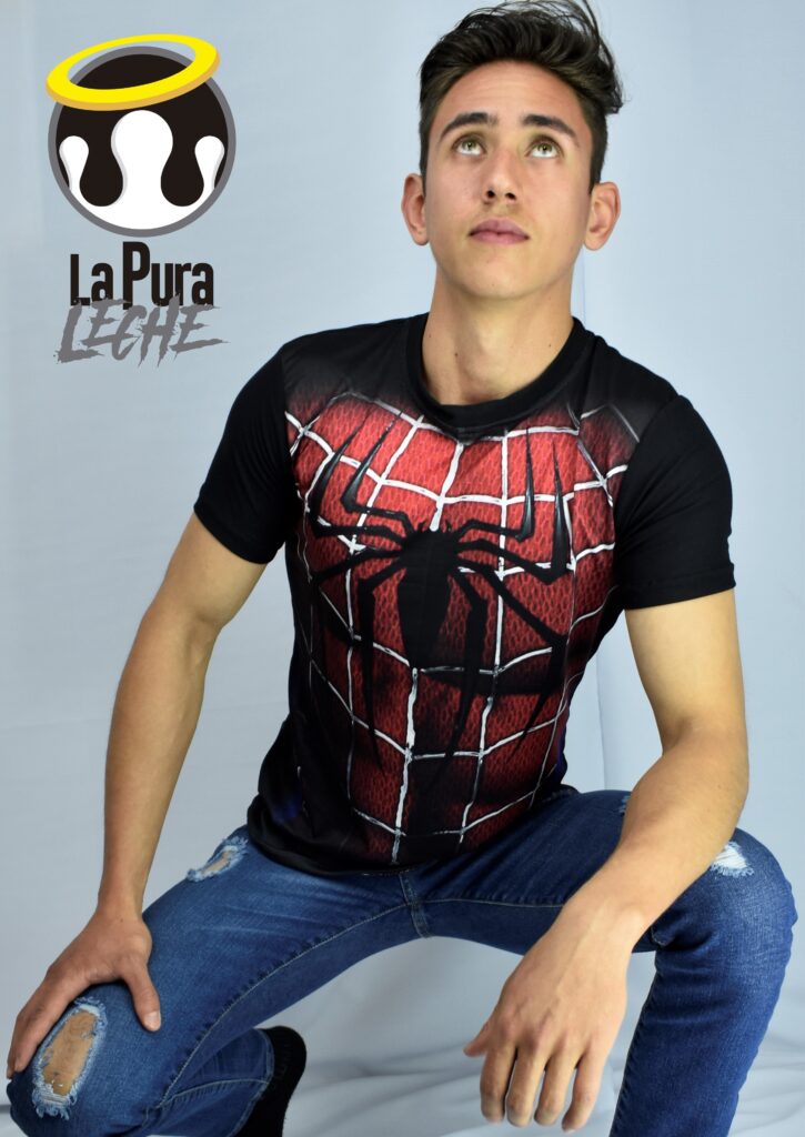 Playera super heroe La pura leche