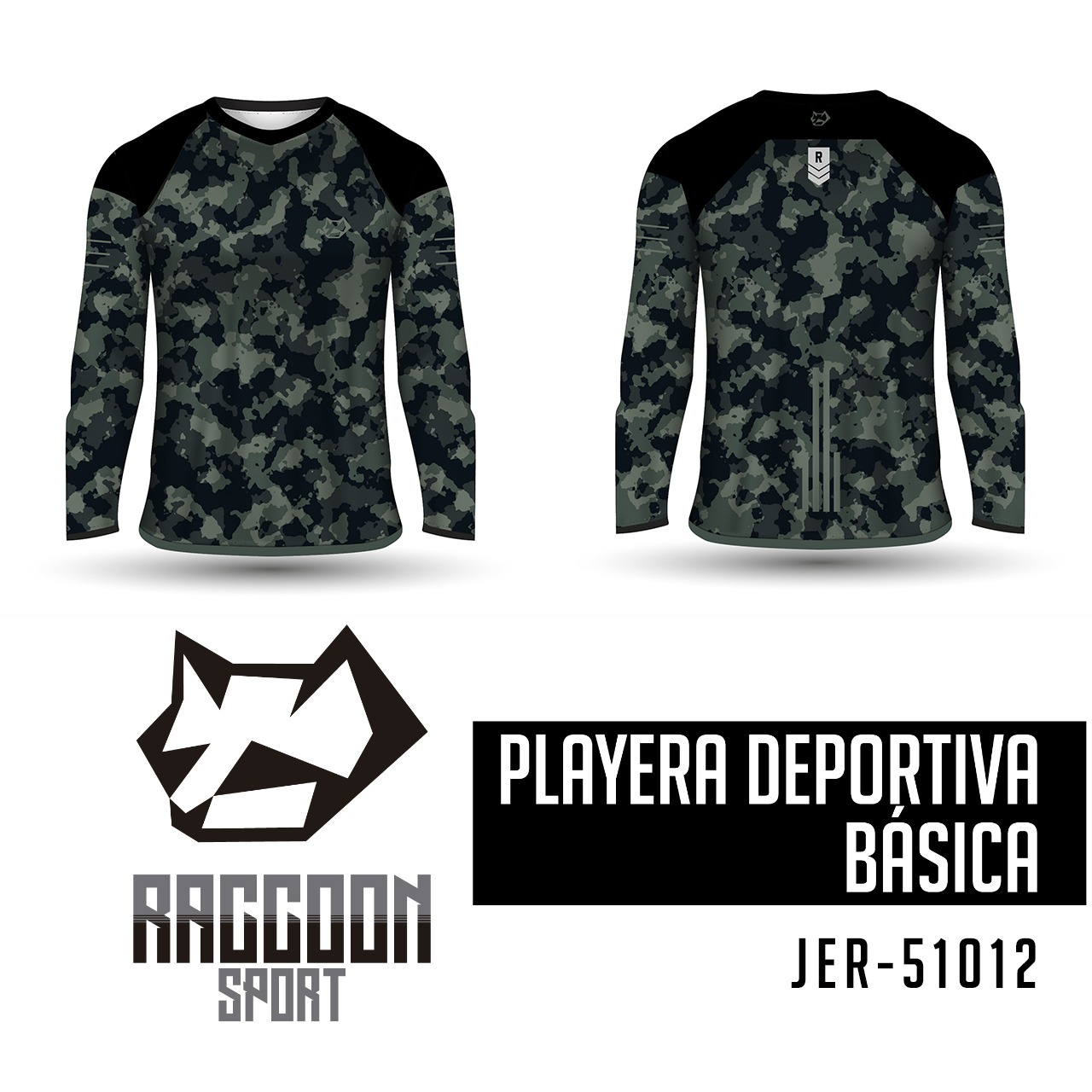 JER-51012 Jersey Playera deportiva, raccoon sport Jersey Playera deportiva, raccoon sport