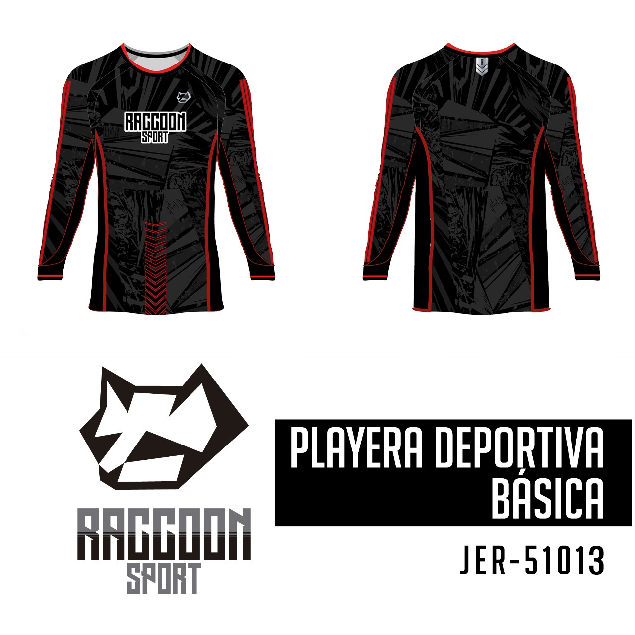 JER-51013 Jersey Playera deportiva, raccoon sport Jersey Playera deportiva, raccoon sport