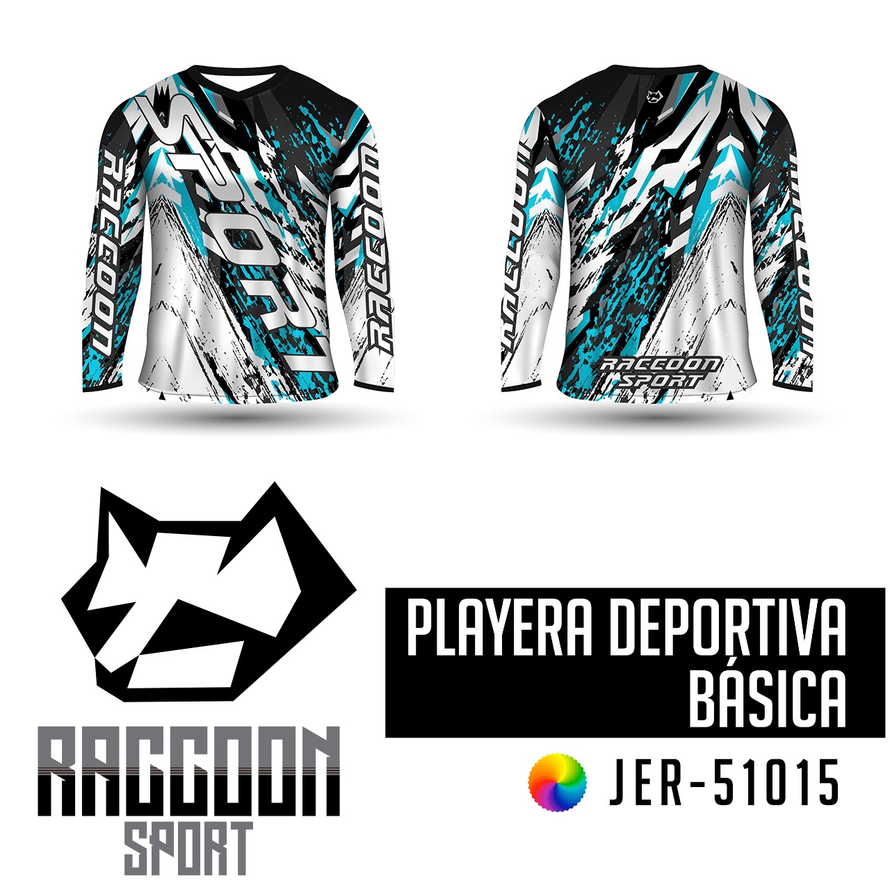 JER-51015 Jersey Playera deportiva, raccoon sport Jersey Playera deportiva, raccoon sport
