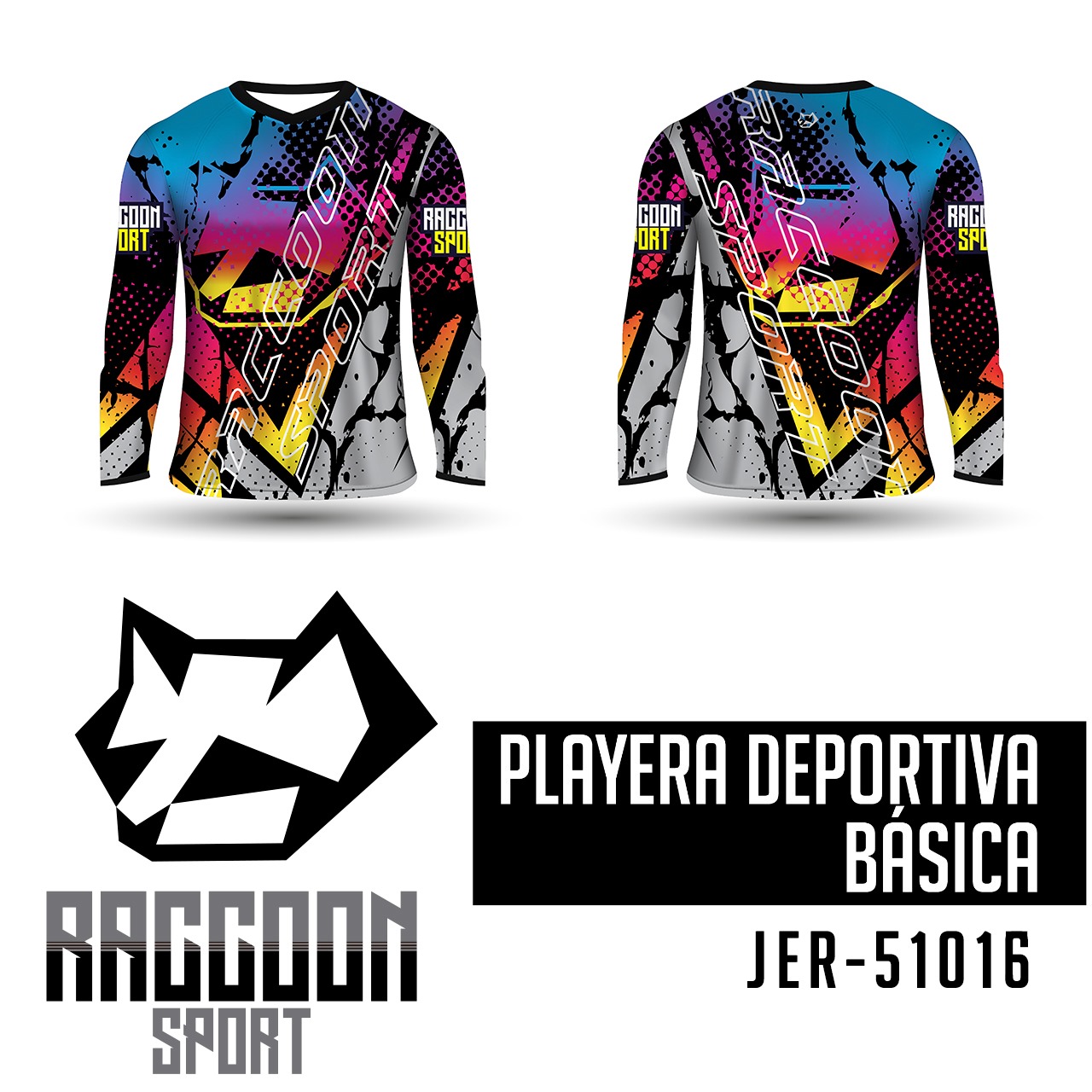 JER-51016 Jersey Playera deportiva, raccoon sport Jersey Playera deportiva, raccoon sport