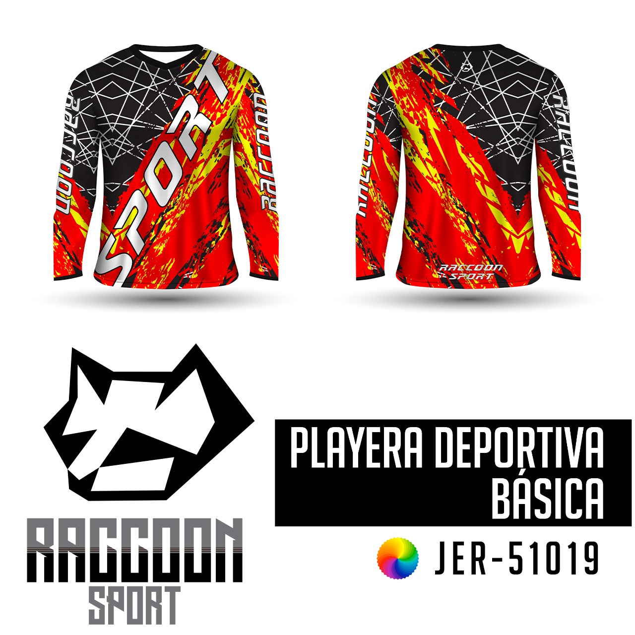 JER-51019 Jersey Playera deportiva, raccoon sport Jersey Playera deportiva, raccoon sport