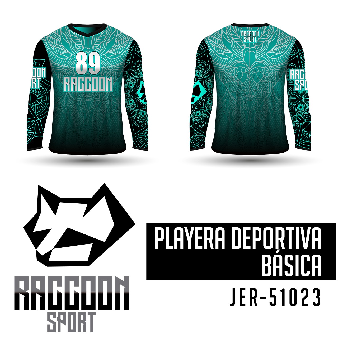 JER-51023 Jersey Playera deportiva, raccoon sport Jersey Playera deportiva, raccoon sport