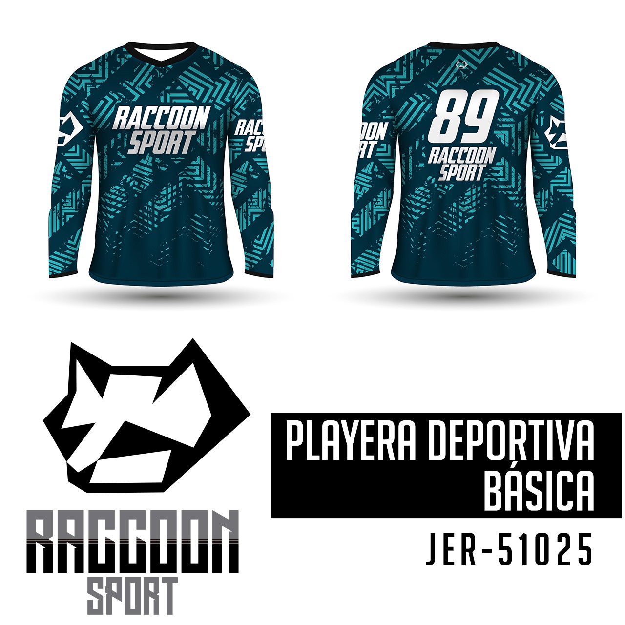 JER-51025 Jersey Playera deportiva, raccoon sport Jersey Playera deportiva, raccoon sport