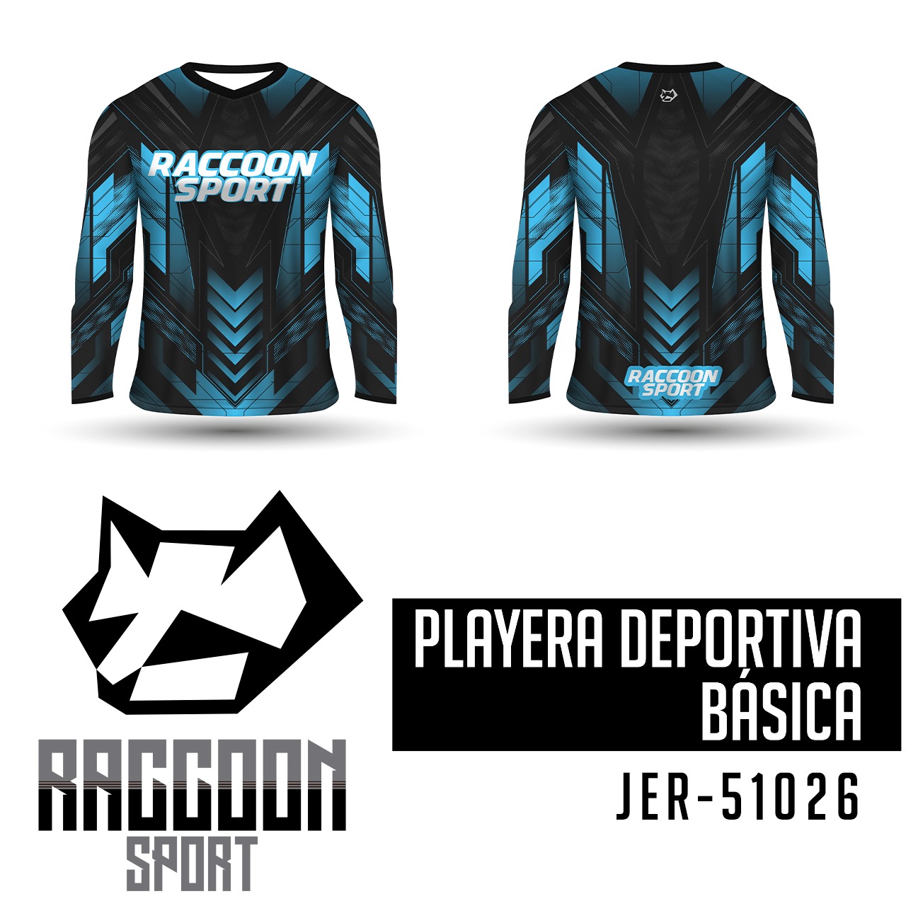 JER-51026 Jersey Playera deportiva, raccoon sport Jersey Playera deportiva, raccoon sport