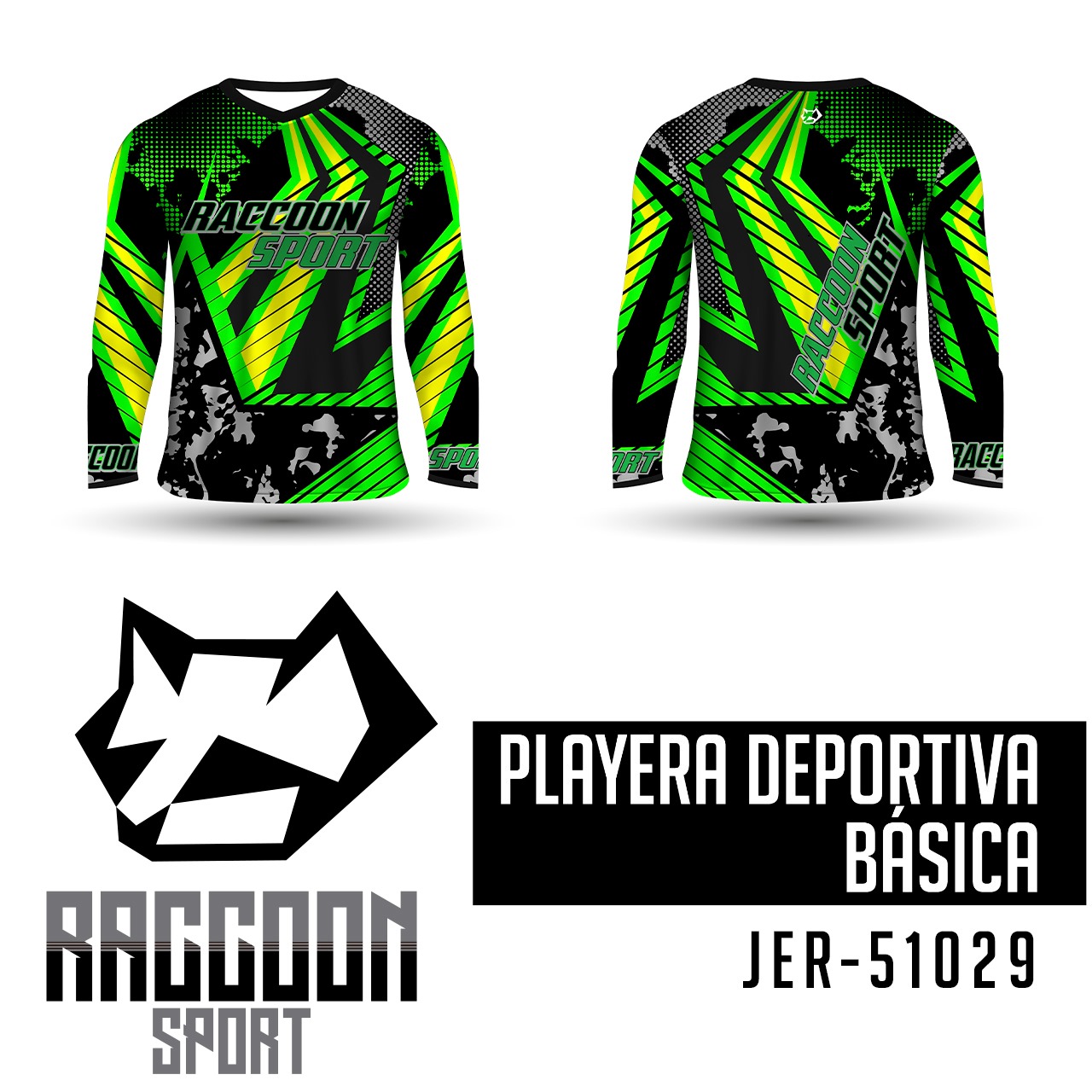 JER-51029 Jersey Playera deportiva, raccoon sport Jersey Playera deportiva, raccoon sport