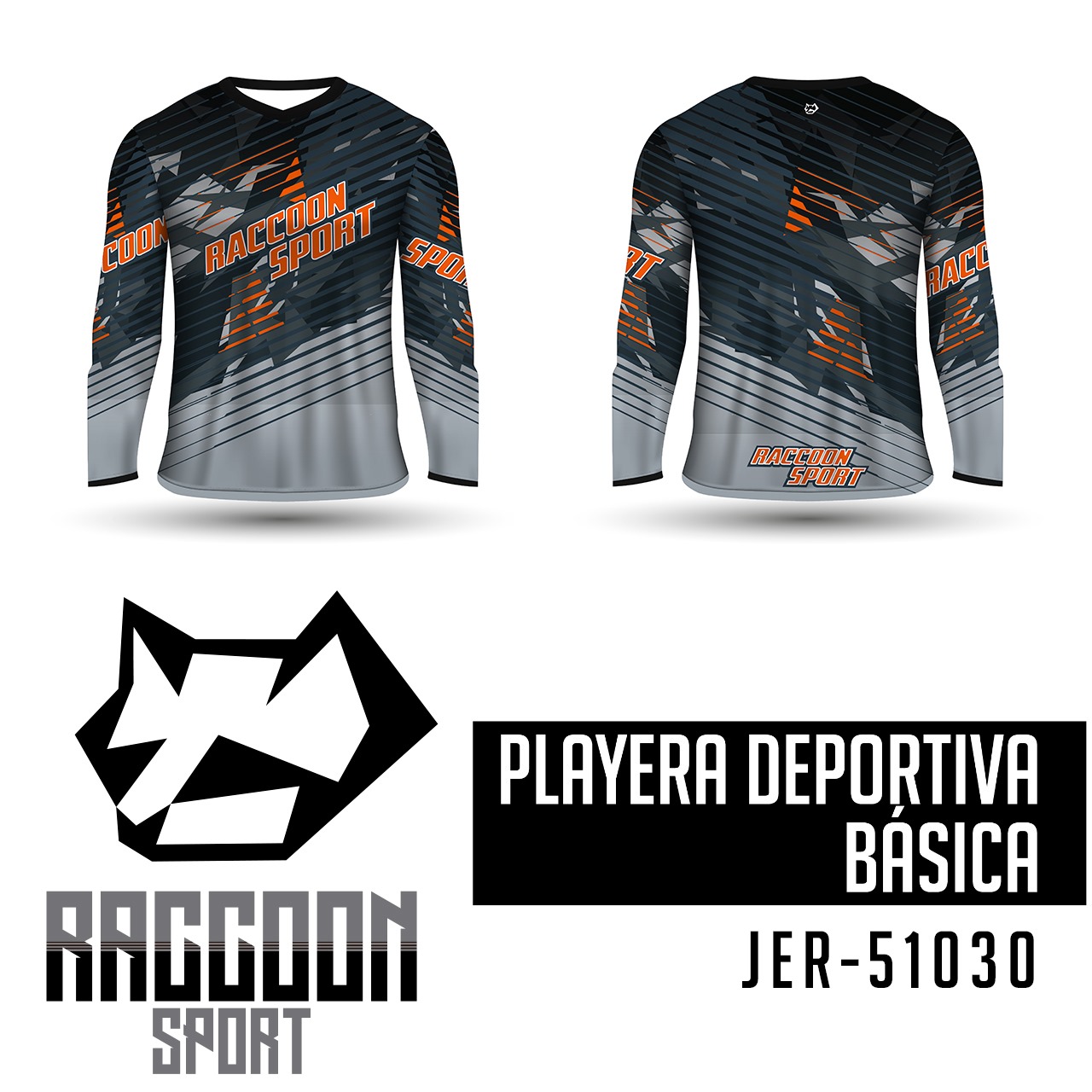JER-51030 Jersey Playera deportiva, raccoon sport Jersey Playera deportiva, raccoon sport