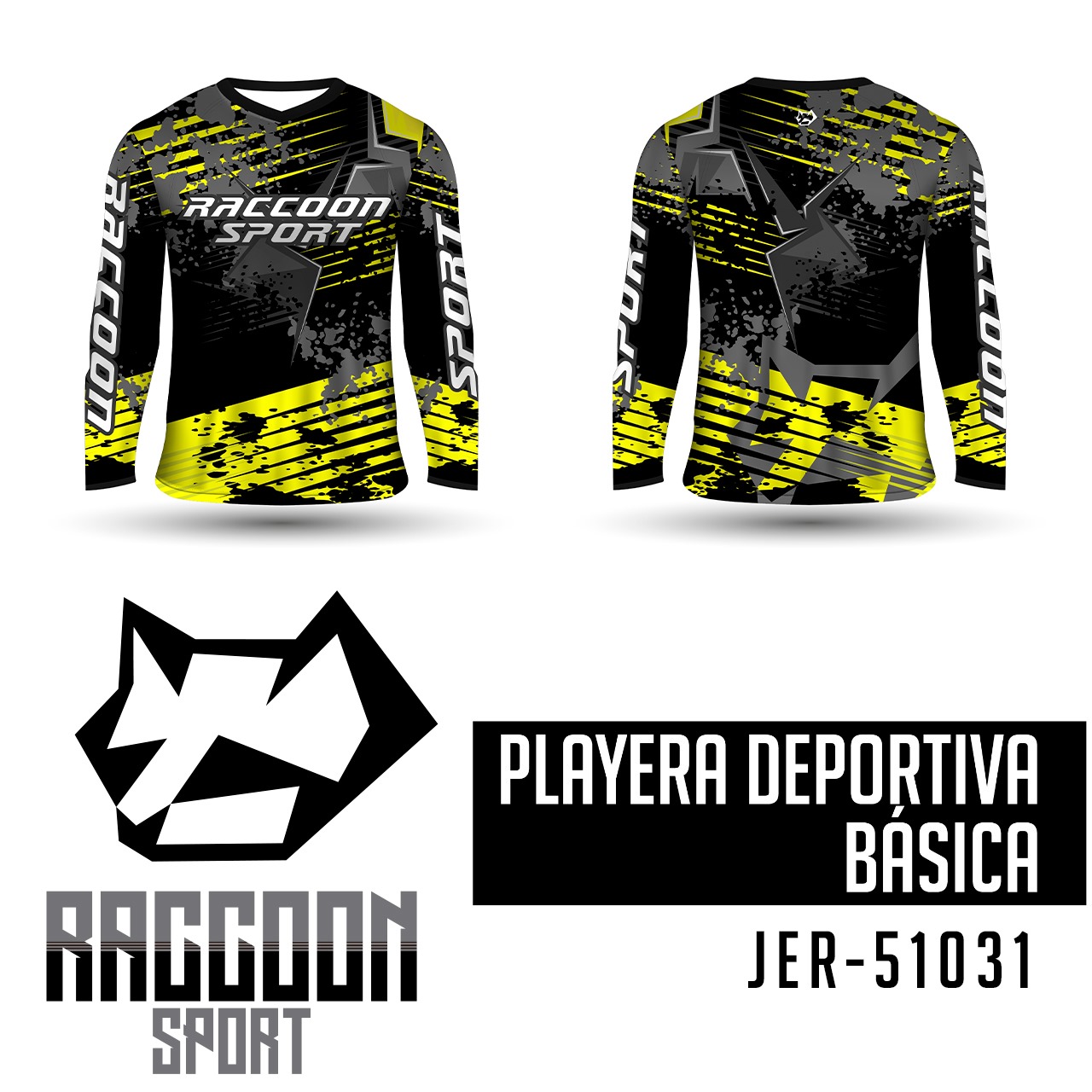 JER-51031 Jersey Playera deportiva, raccoon sport Jersey Playera deportiva, raccoon sport