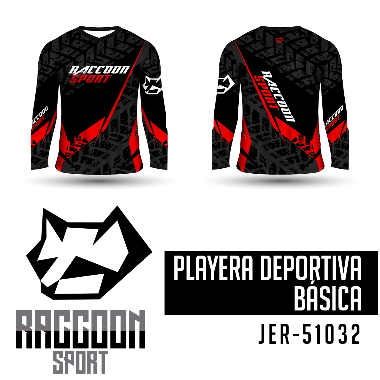 JER-51032 Jersey Playera deportiva, raccoon sport Jersey Playera deportiva, raccoon sport
