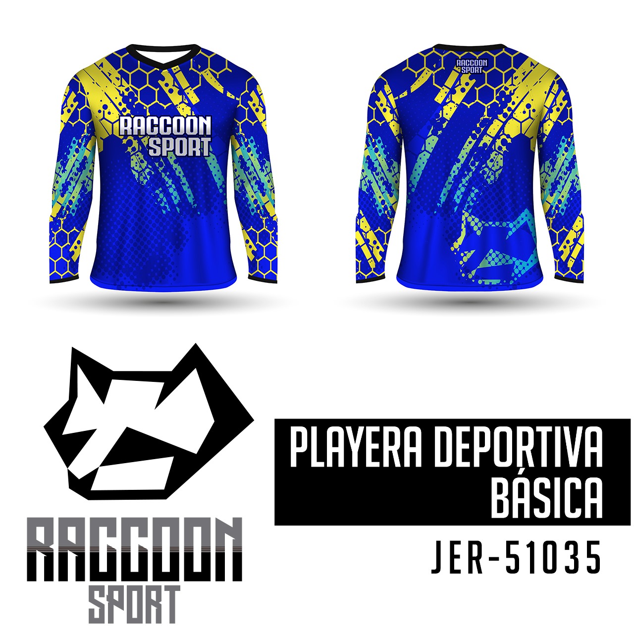 JER-51035 Jersey Playera deportiva, raccoon sport Jersey Playera deportiva, raccoon sport