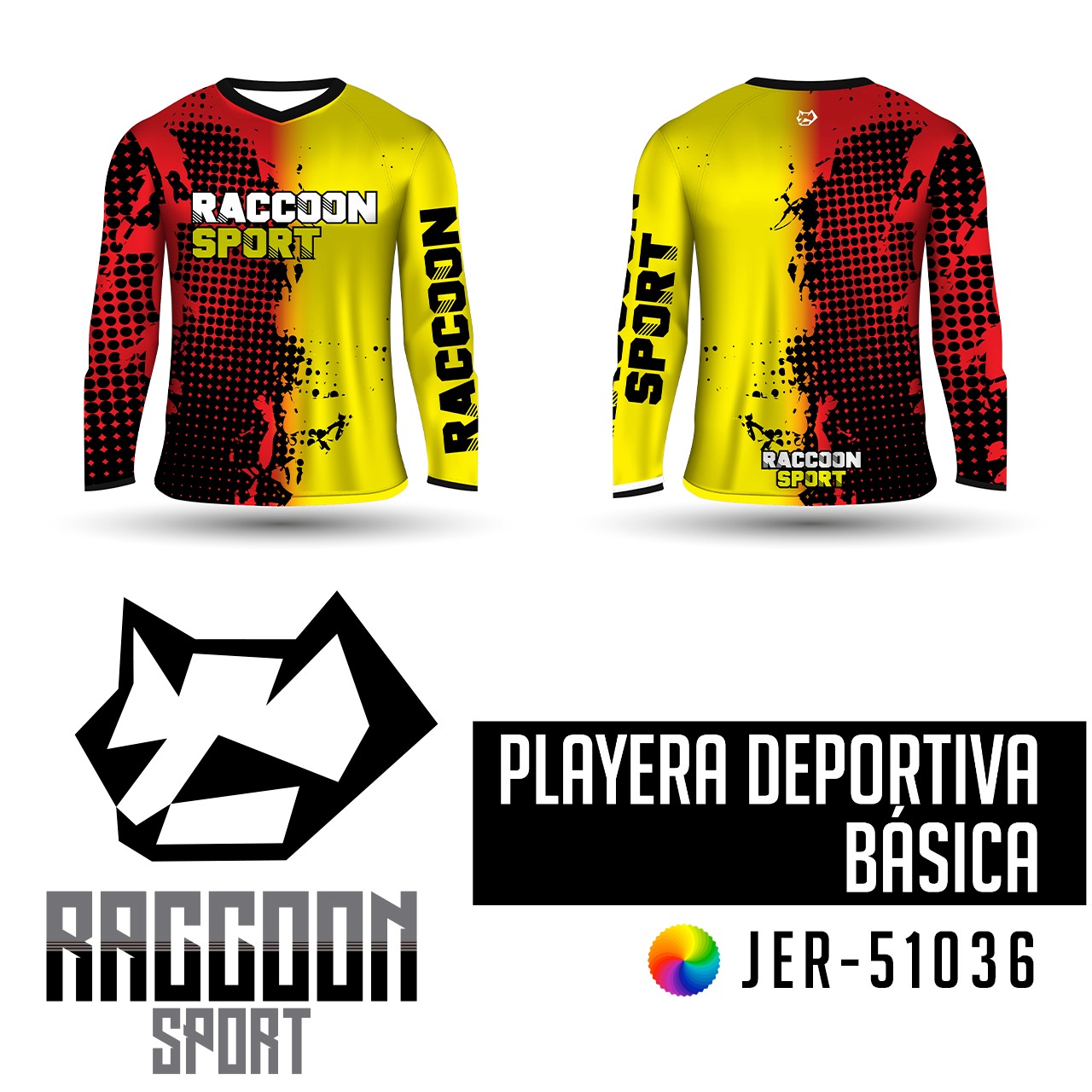 JER-51036 Jersey Playera deportiva, raccoon sport Jersey Playera deportiva, raccoon sport