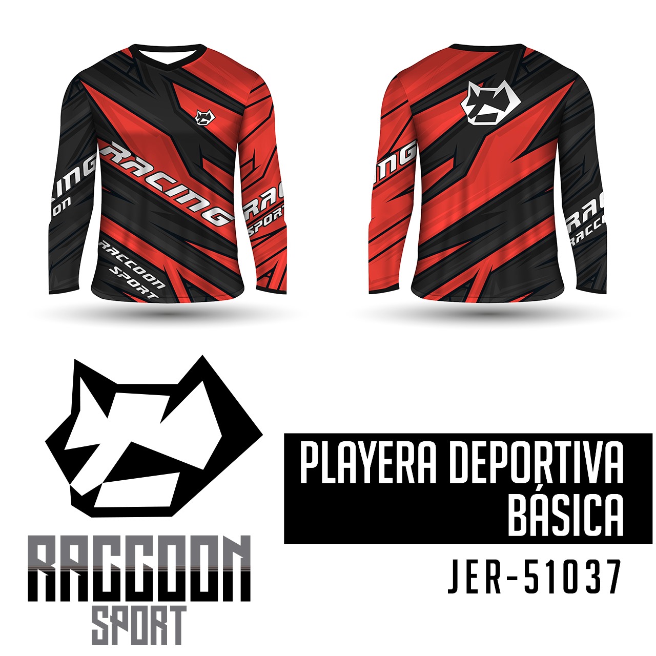 JER-51037 Jersey Playera deportiva, raccoon sport Jersey Playera deportiva, raccoon sport