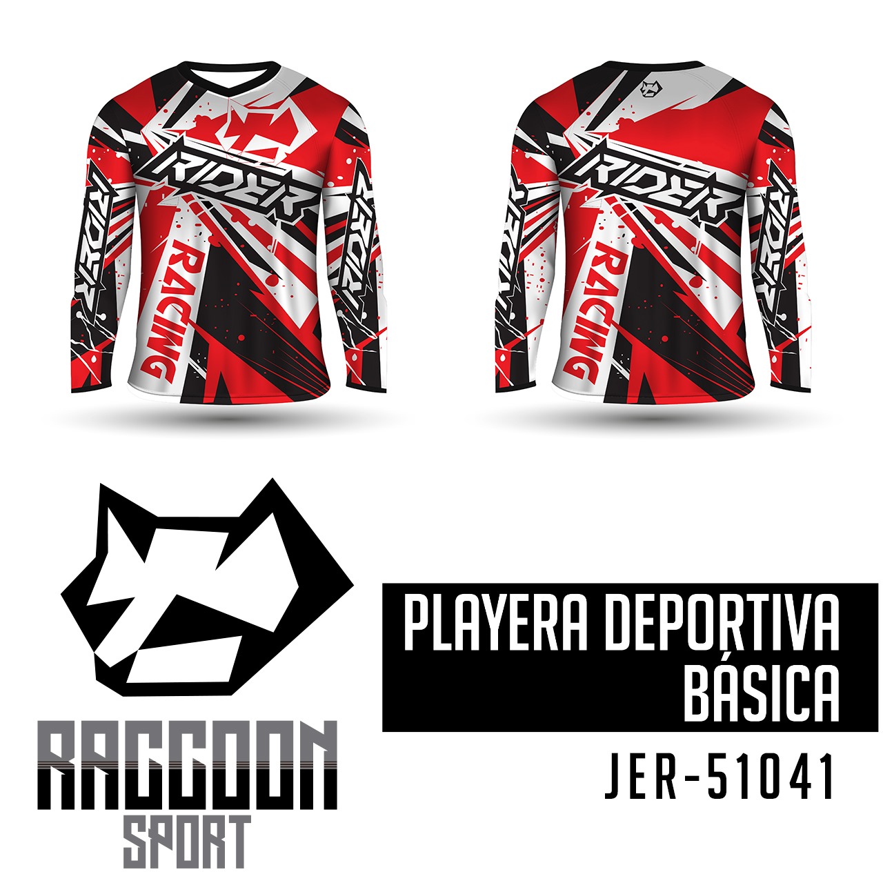 JER-51041 Jersey Playera deportiva, raccoon sport Jersey Playera deportiva, raccoon sport