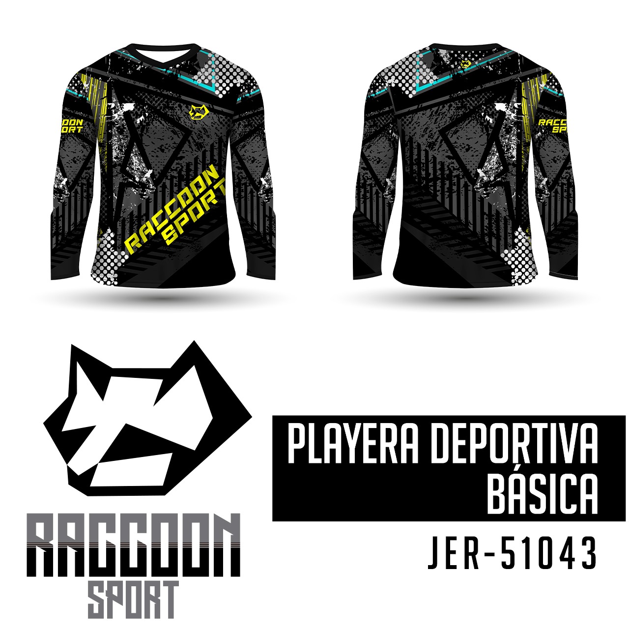 JER-51043 Jersey Playera deportiva, raccoon sport Jersey Playera deportiva, raccoon sport