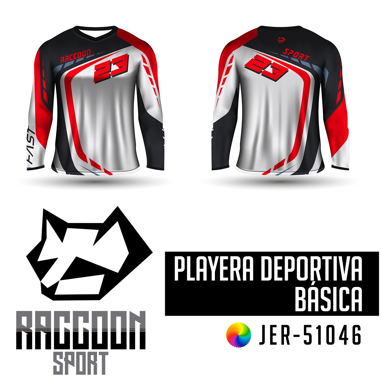 JER-51046 Jersey Playera deportiva, raccoon sport Jersey Playera deportiva, raccoon sport