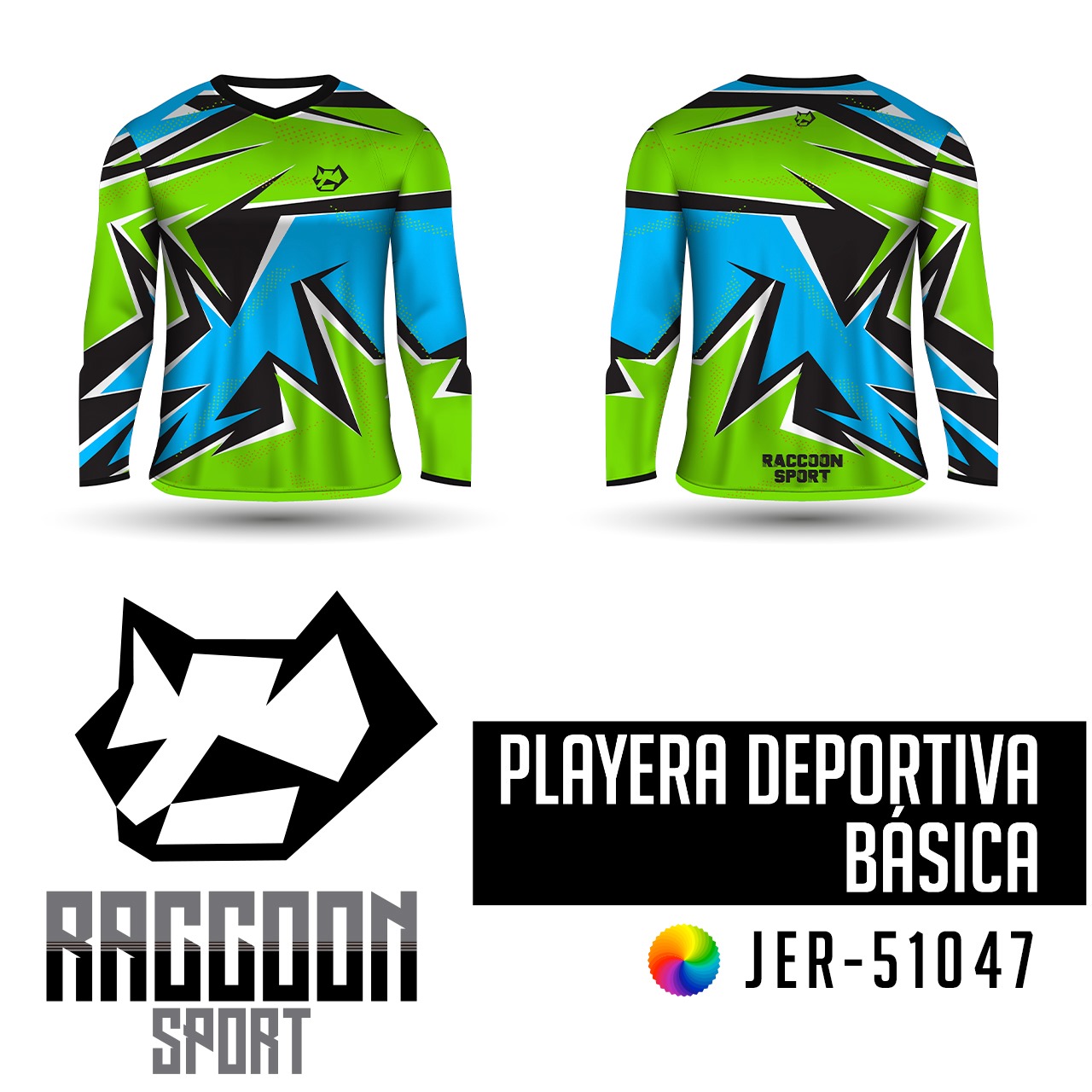 JER-51047 Jersey Playera deportiva, raccoon sport Jersey Playera deportiva, raccoon sport
