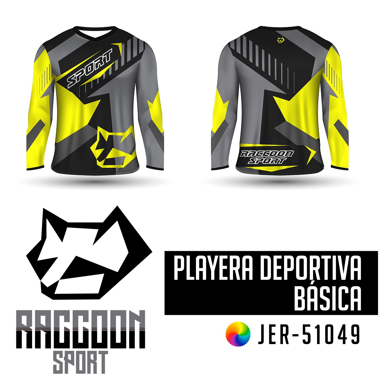 JER-51049 Jersey Playera deportiva, raccoon sport Jersey Playera deportiva, raccoon sport
