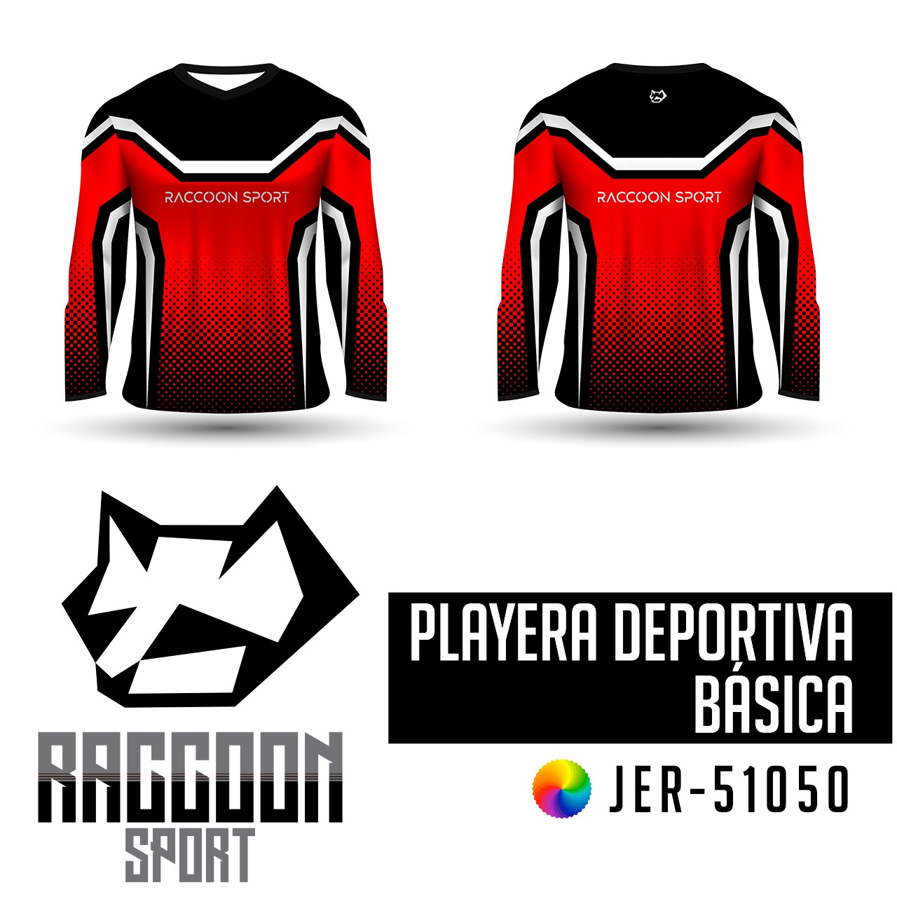 JER-51050 Jersey Playera deportiva, raccoon sport Jersey Playera deportiva, raccoon sport