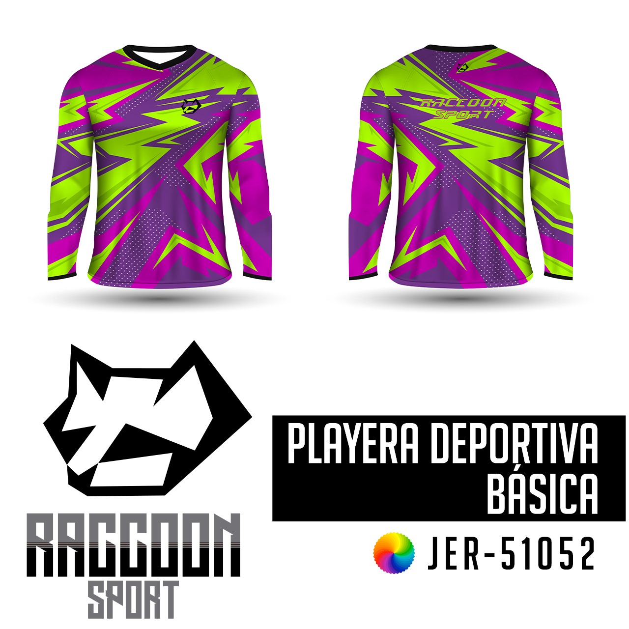 JER-51052 Jersey Playera deportiva, raccoon sport Jersey Playera deportiva, raccoon sport