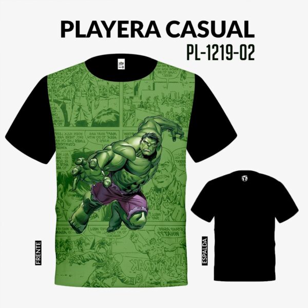 PL-1219-01playera de hulk comics y super heroes la pura leche