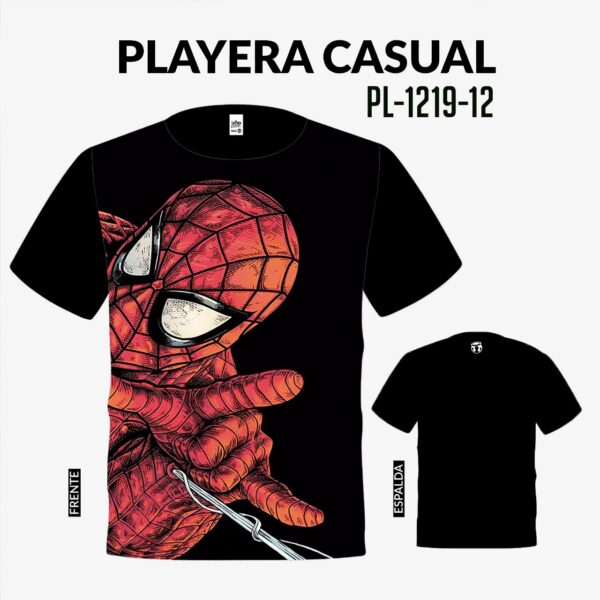 playera de spiderman comics y super heroes la pura leche