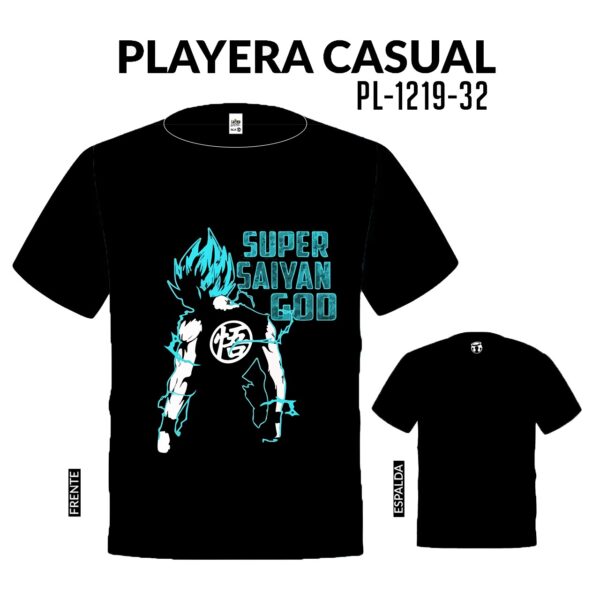 playera goku casual con estampados para hombre-