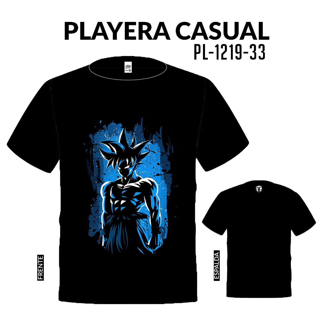 PL-1219-33 playera goku casual con estampados para hombre- playera goku casual con estampados para hombre-