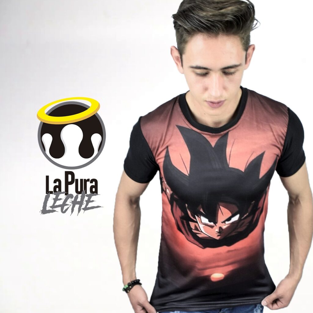 playera goku casual con estampados para hombre-